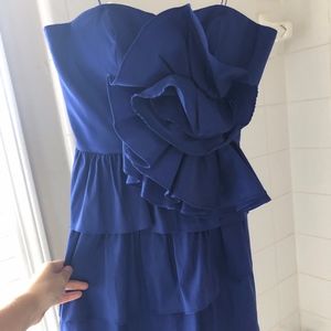 Hailey Logan Blue Cocktail Strapless dress
